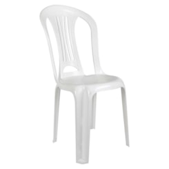 Cadeira Plástica Bistro Mor Empilhável Branco Cadeira Plástica Bistro Mor Empilhável Branco