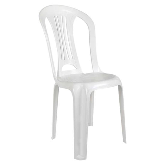 Cadeira Plástica Bistro Mor Empilhável Branco Cadeira Plástica Bistro Mor Empilhável Branco