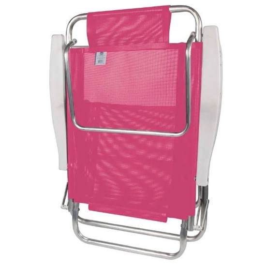 Cadeira Reclinavel Aluminio 6P Sumer Mor Pink