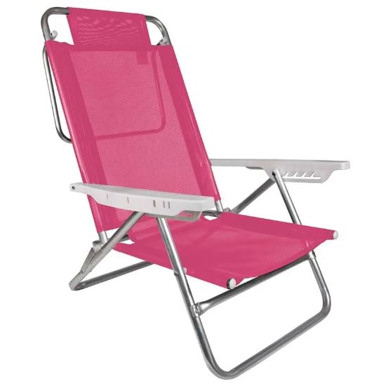 Cadeira Reclinavel Aluminio 6P Sumer Mor Pink Cadeira Reclinavel Aluminio 6P Sumer Mor Pink