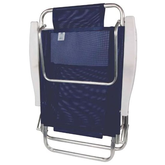 Cadeira Reclinável Alumínio 6P Summer Azul Marinho
