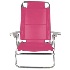Cadeira Reclinável Alumínio 6P Summer Pink