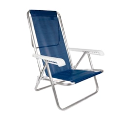 Cadeira Reclinavel Aluminio 8P Sanet Mor Azul Marinho Cadeira Reclinavel Aluminio 8P Sanet Mor Azul Marinho
