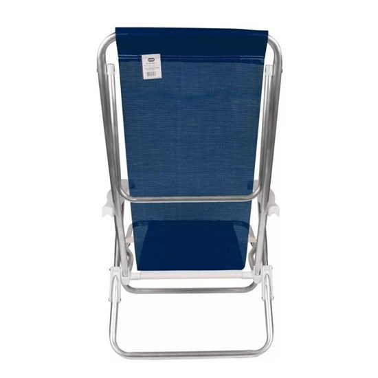 Cadeira Reclinavel Aluminio 8P Sanet Mor Azul Marinho