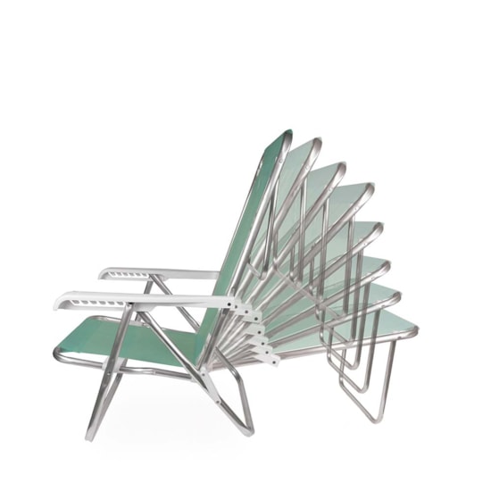 Cadeira Reclinavel Aluminio 8P Sanet Mor Verde Cadeira Reclinavel Aluminio 8P Sanet Mor Verde