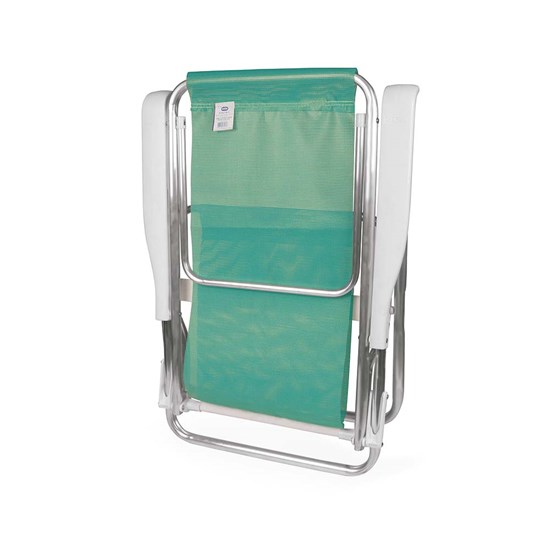 Cadeira Reclinavel Aluminio 8P Sanet Mor Verde