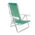 Cadeira Reclinavel Aluminio 8P Sanet Mor Verde