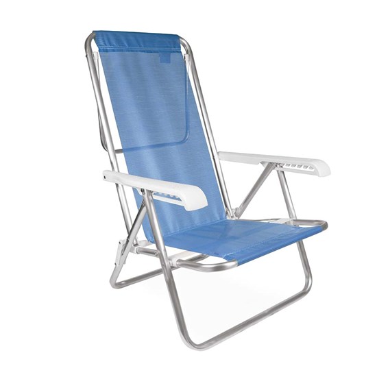 Cadeira Reclinável Alumínio 8P Sannet Azul