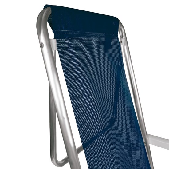 Cadeira Reclinável Alumínio 8P Sannet Azul Marinho