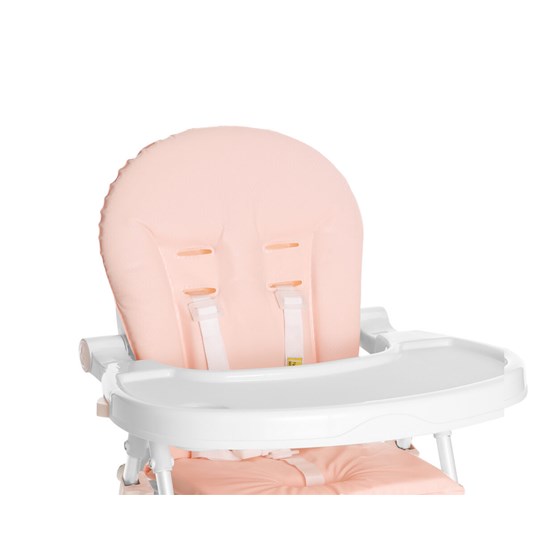Cadeira Refeição Galzerano Alta Premium Branco/Rosa