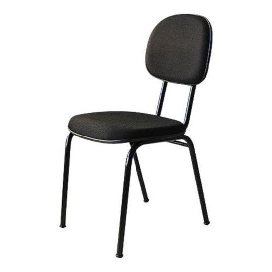 Cadeira Secretária Fixa Preto Cadeira Secretária Fixa Preto