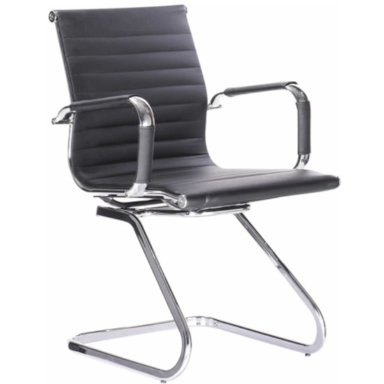 Cadeira Visitante Office Bulk Preta Cadeira Visitante Office Bulk Preta