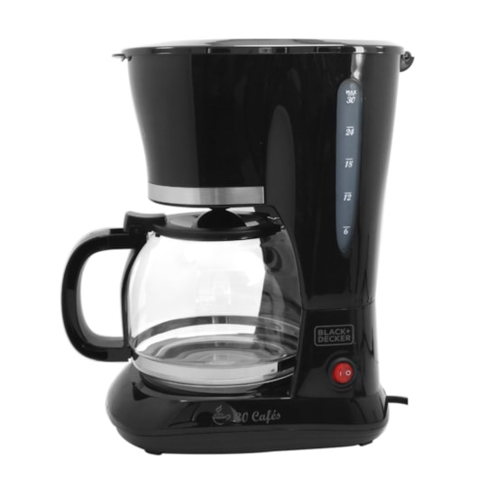 Cafeteira Black Decker Cm301 30 Cafés Preto Cafeteira Black Decker Cm301 30 Cafés Preto