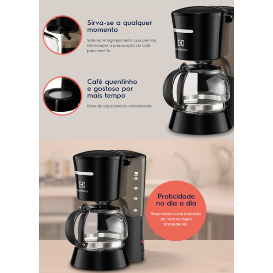 Cafeteira Easyline Cmb31 12Cafés Electro Preto Cafeteira Easyline Cmb31 12Cafés Electro Preto