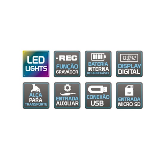 Caixa De Som Acústica 120W Ca307 Lenox Preto Caixa De Som Acústica 120W Ca307 Lenox Preto