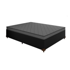 Cama Box Conjugado Casal Noruega Preto