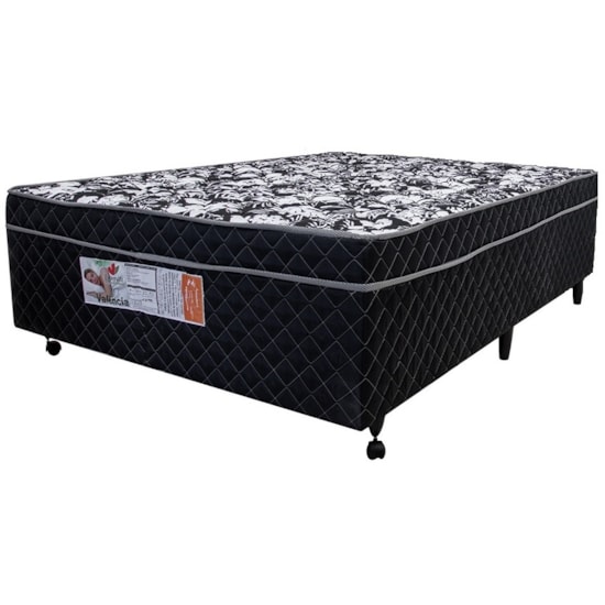Cama Box Conjugado Casal Valência D33 Preto Cama Box Conjugado Casal Valência D33 Preto
