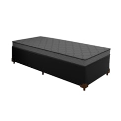 Cama Box Conjugado Solteiro Noruega Preto Cama Box Conjugado Solteiro Noruega Preto