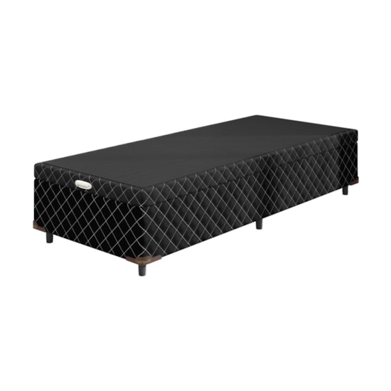 Cama Box Solteir 88X188x38 Baú Imperador Preto