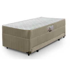 Cama Box Solteiro Com Auxiliar E Baú Magnifico Teen 3 Em 1 Bege