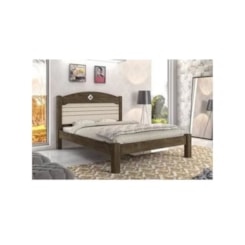 Cama Casal Mdf E Madeira Maciça Kely Castanho Wood Off Wt Cama Casal Mdf E Madeira Maciça Kely Castanho Wood Off Wt