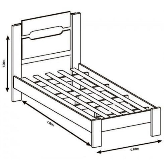 Cama De Solteiro Mdp Riviera Demóbile Branco Cama De Solteiro Mdp Riviera Demóbile Branco