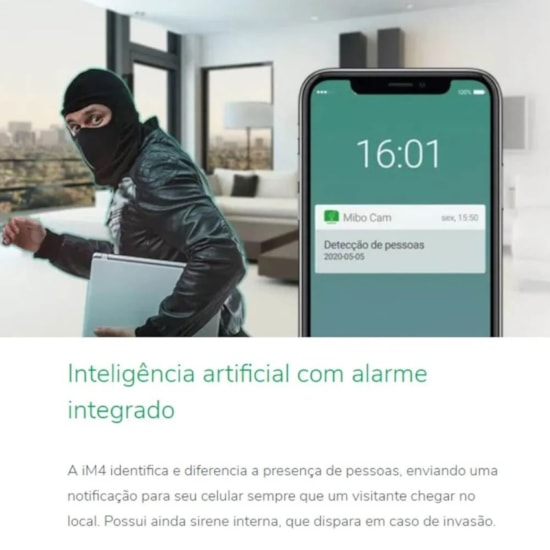 Câmera De Vídeo Wifi FHD IM4C Intelbras Branco