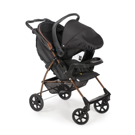 Carrinho Galzerano Romano + Bebê Confort Preto Cobre Carrinho Galzerano Romano + Bebê Confort Preto Cobre
