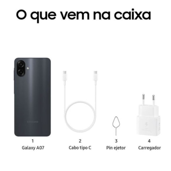 Celular Samsung Galaxy A07 128Gb  Preto