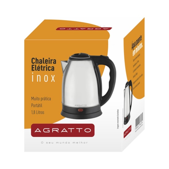 Chaleira Elétrica 1,8 Litros Agratto 220V Inox