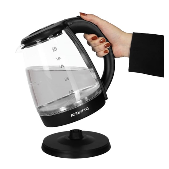 Chaleira Eletrica 2.2 Litros Aroma  1500W Agratto Preto