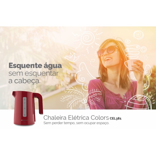 Chaleira Elétrica Cadence Thermo One 220 Vermelho Chaleira Elétrica Cadence Thermo One 220 Vermelho