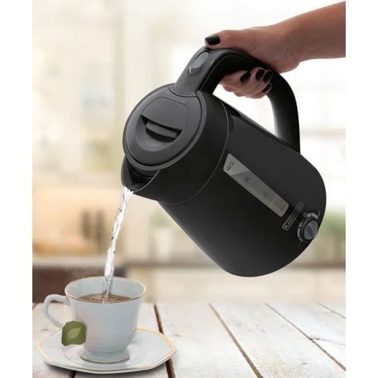 Chaleira Elétrica Controle De Temperatur Preto