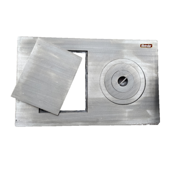 Chapa Fogão A Lenha Marmorite G 58X93 Cm Polida  Chapa Fogão A Lenha Marmorite G 58X93 Cm Polida
