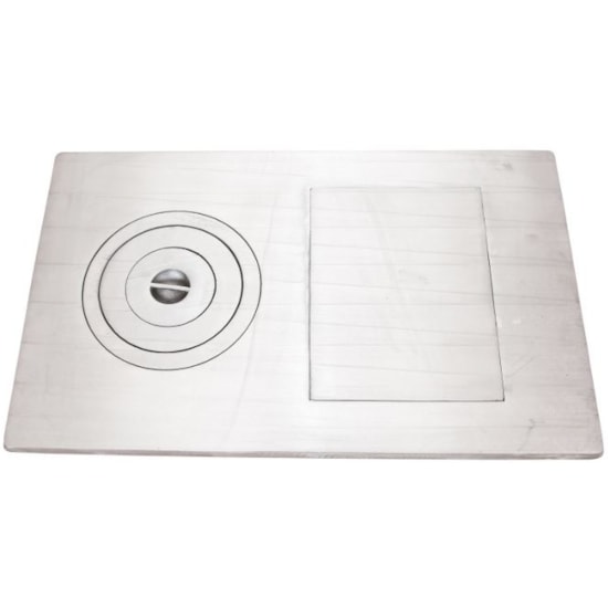 Chapa Fogão A Lenha Marmorite G 58X93 Cm Polida  Chapa Fogão A Lenha Marmorite G 58X93 Cm Polida