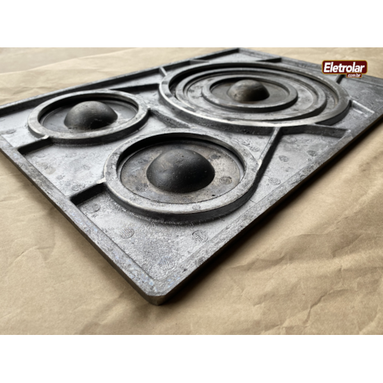 Chapa Fogão A Lenha Mato Mini 40X60 Cm Polida  Chapa Fogão A Lenha Mato Mini 40X60 Cm Polida