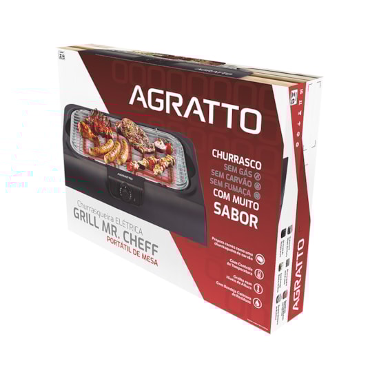 Churrasqueira Elétrica Agratto 220V Preto Churrasqueira Elétrica Agratto 220V Preto