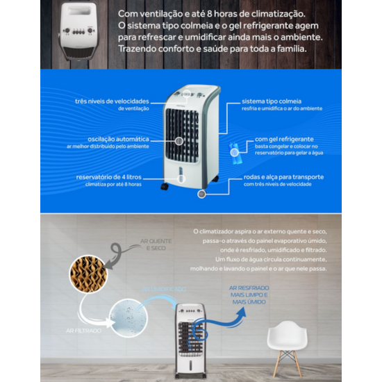Climatizador Nobille Clm4a Ventisol 220V Branco Climatizador Nobille Clm4a Ventisol 220V Branco