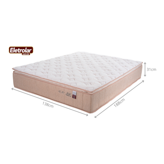 Colchao Casal Bristol Mola 138  Fa Bege Colchao Casal Bristol Mola 138  Fa Bege