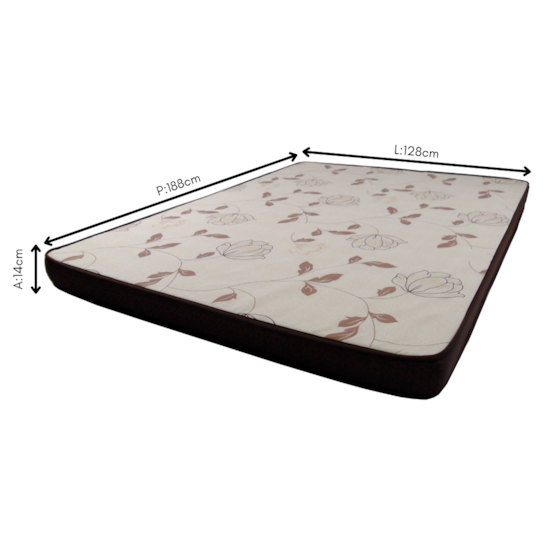Colchão Casal D23 128X188x14cm Newflex Marrom Colchão Casal D23 128X188x14cm Newflex Marrom