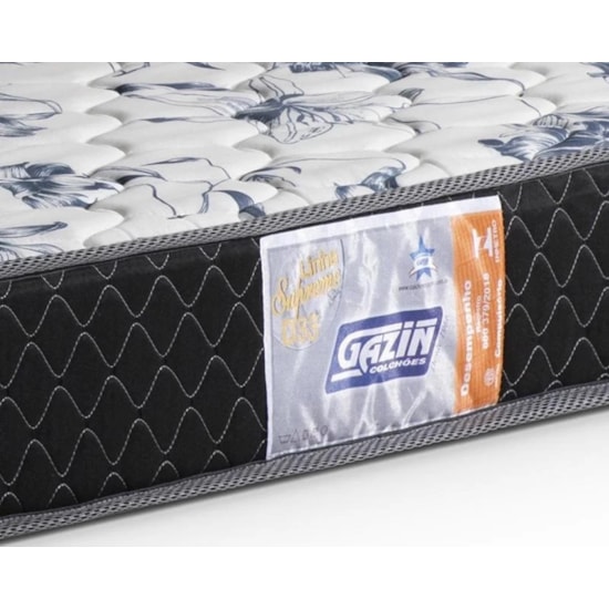 Colchão Casal Espuma D-33 138X15 Supreme Gazin Preto