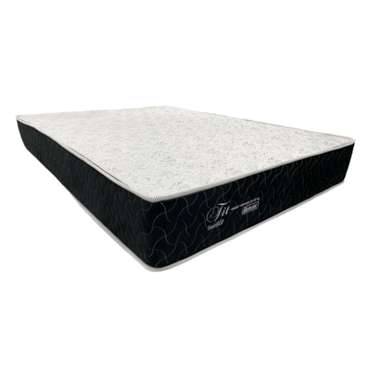 Colchão Casal Fit 180Kg D45 138X188x25cm Malha Branco M2 A10 Colchão Casal Fit 180Kg D45 138X188x25cm Malha Branco M2 A10