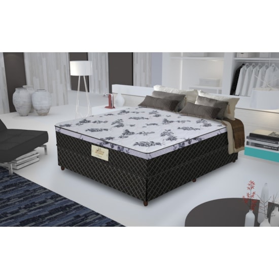 Colchão Casal Mola Flora Gazin 138 Cm Preto