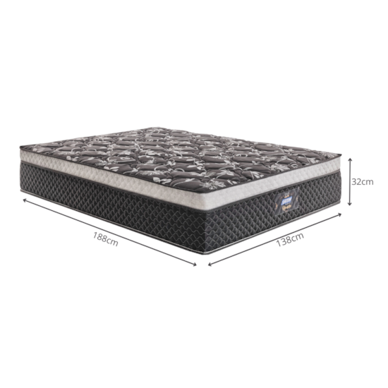 Colchão Casal Opala Negro Gazin 138X188x32cm Preto