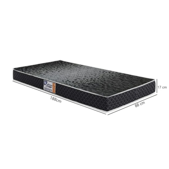 Colchão Solteiro Espuma D-33 88X17x188cm Gazin Preto