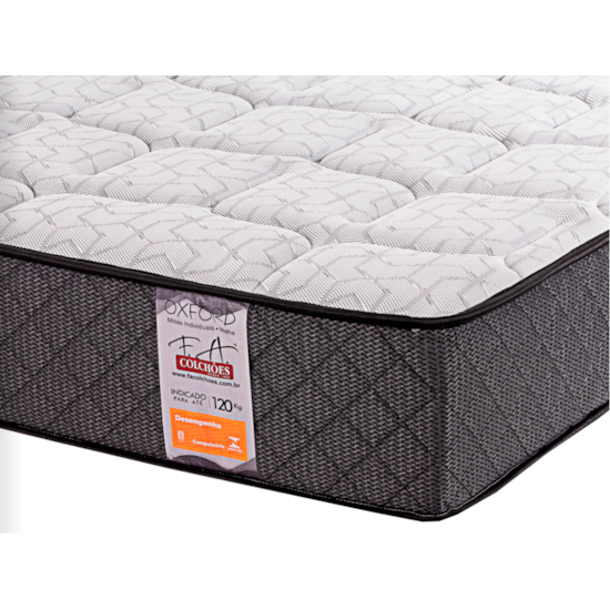 Colchão Solteiro Mola 88X188x25cm Oxford Preto Colchão Solteiro Mola 88X188x25cm Oxford Preto
