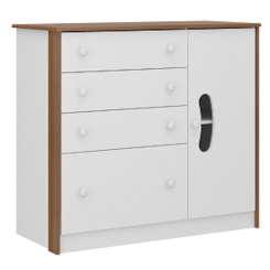 Cômoda 1 Porta 4 Gavetas Milk Shake Mdf Carv Avela/Bra Prem Cômoda 1 Porta 4 Gavetas Milk Shake Mdf Carv Avela/Bra Prem