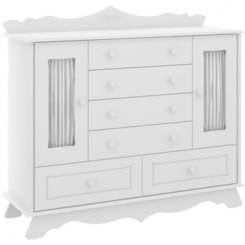 Cômoda 2 Portas 6 Gavetas Mdf Eclair Branco Acet Premium Cômoda 2 Portas 6 Gavetas Mdf Eclair Branco Acet Premium