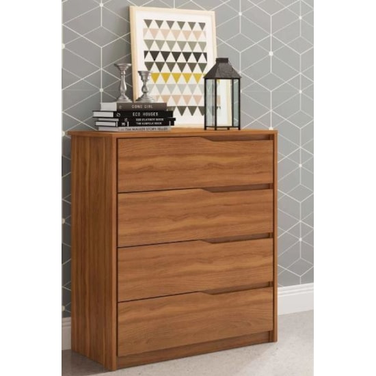 Comoda 4 Gav 92Cm Átria Demóbile Amêndola Touch Comoda 4 Gav 92Cm Átria Demóbile Amêndola Touch
