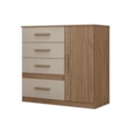 Comoda 4 Gav 97Cm 1 Porta Venus Moval Carvalho/...